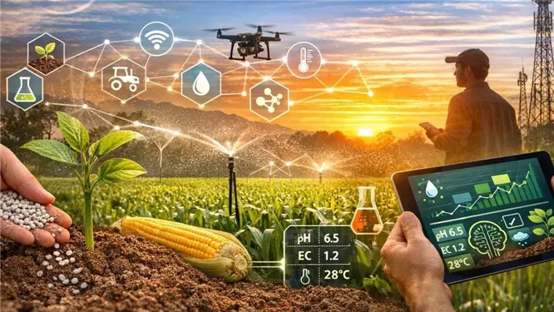 بالذكاء الاصطناعي.. خبراء من الهند ومعهد «البساتين» يختبرون تطبيقاً ذكياً لإدارة مزارع الصحراوي