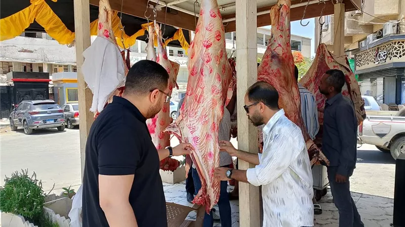 ضبط كميات من اللحوم الفاسدة والمذبوحة خارج المجازر في المنيا