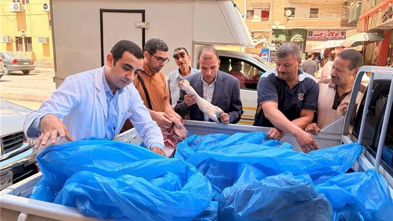 الطب البيطري بسوهاج يضبط 250 كيلو لحوم بلدية غير صالحة للاستهلاك الآدمي خلال حملة رقابية