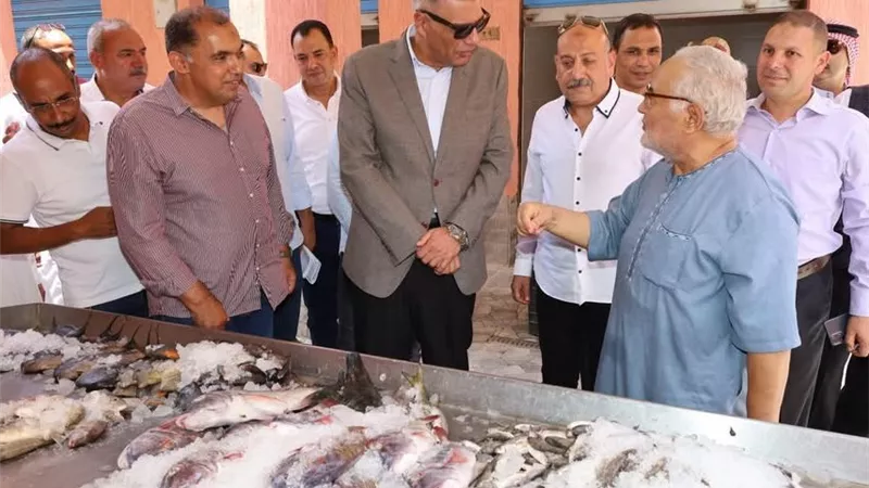 محافظ جنوب سيناء يتفقد حلقة السمك بطور سيناء.. توجيهات بدعم الصيادين وتطوير منظومة الثروة السمكية