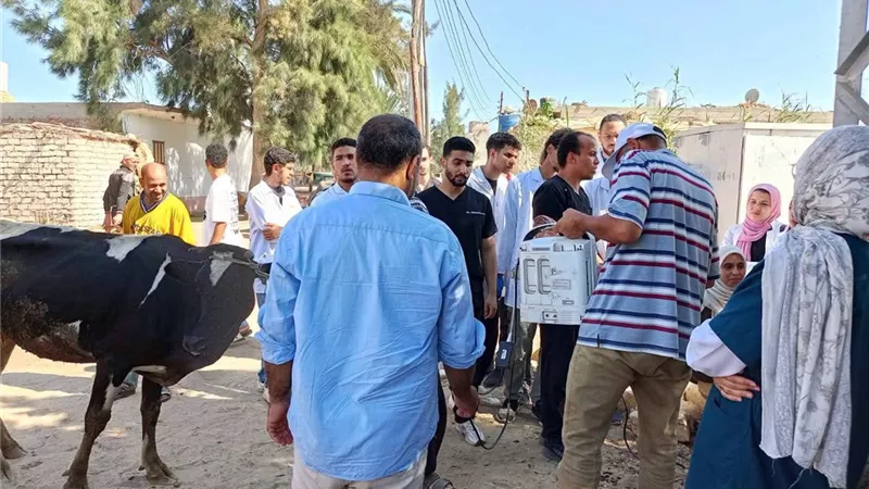 مديرية الطب البيطري بالإسماعيلية: قافلة بيطرية بقرية الهنادي تجمع بين خدمة المواطنين والتدريب العملي للطلاب