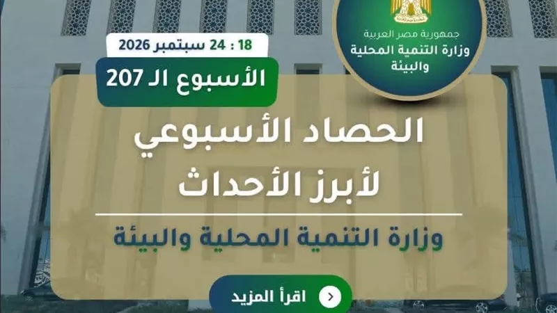 حراك مكثف في أسبوع.. التنمية المحلية تستعرض حصاد 7 أيام من المشروعات والرقابة ومواجهة التلوث