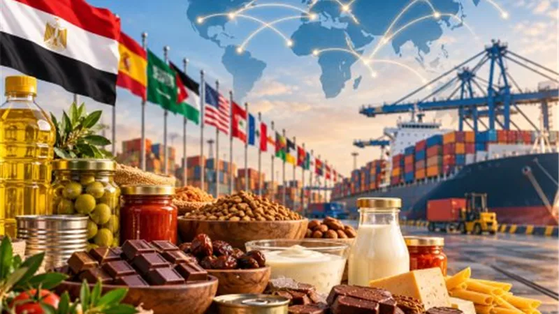 صادرات الصناعات الغذائية تسجل 5.13 مليار دولار خلال 8 أشهر بنمو 10.8%