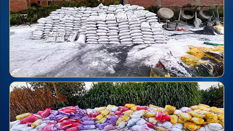 850 طن أسمدة ومبيدات مغشوشة.. الداخلية تضبط مصنعين غير مرخصين بالقليوبيك