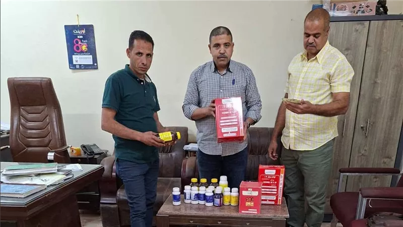 ضبط مبيدات مغشوشة ومحظورة وغير مسجلة داخل محل غير مرخص بأسبوط